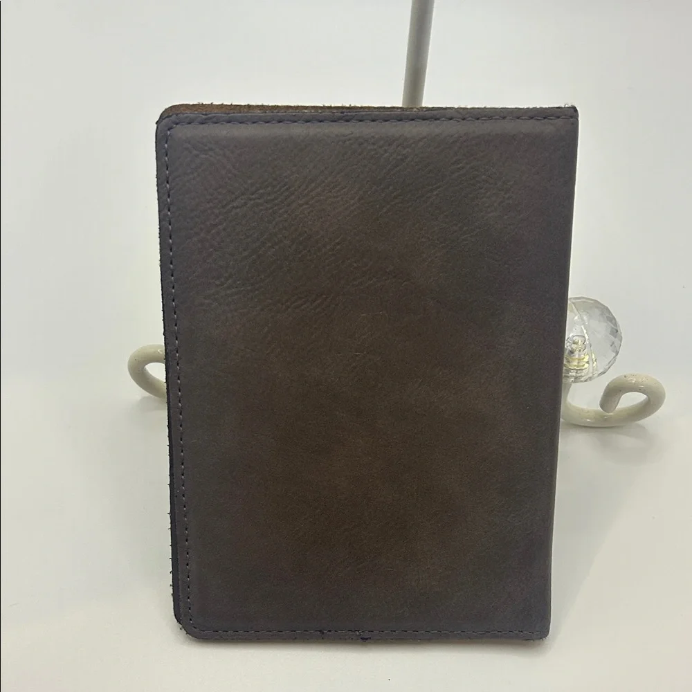 Inspirational 'Thousand Miles' Faux Leather Journal - Gray Brown